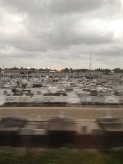 Metairie Cemetary from The Crescent
